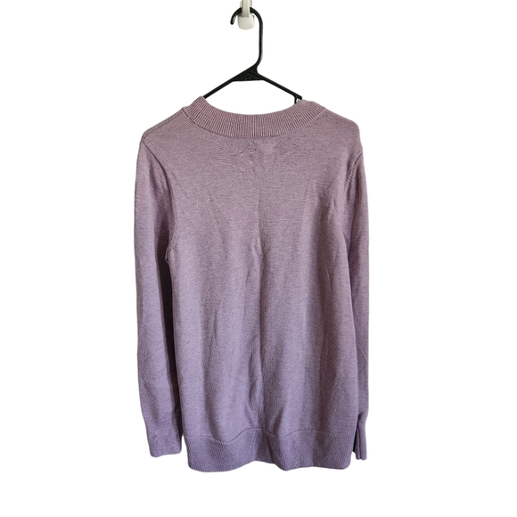 Duluth Trading Co Purple Wash-a-Wool Merino Tunic Sweater Size Medium - Picture 4 of 4